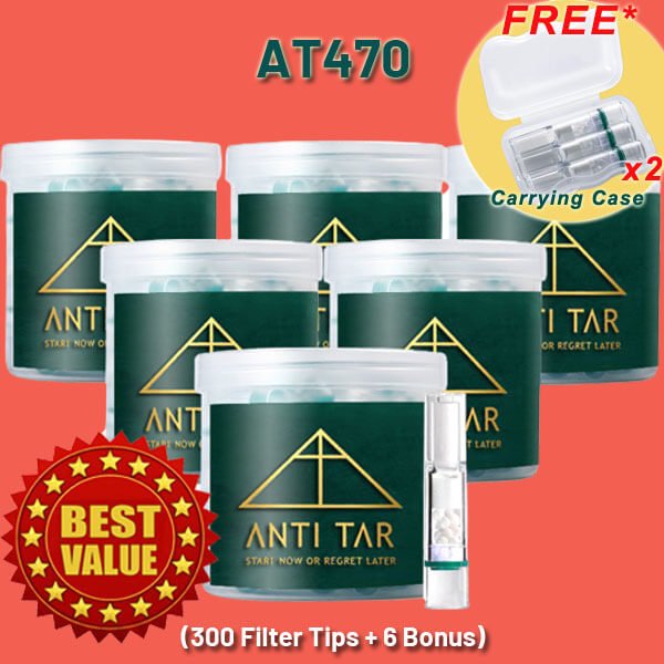 [Bundle-6] ANTI TAR AT470 Triple Filtration Cigarette Tar Filter Tips Holder